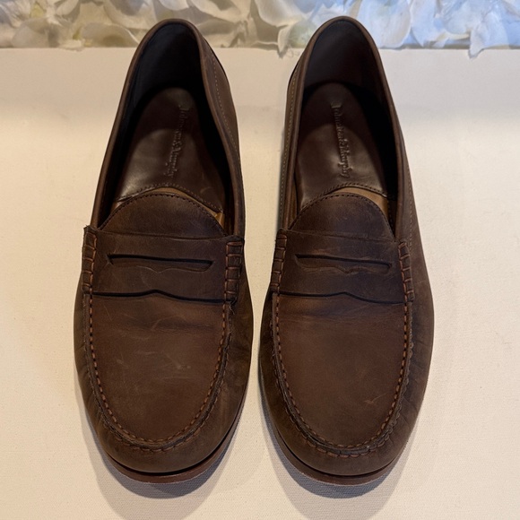 Johnston & Murphy Dark Brown Leather Penny Loafers